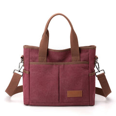 ASKSA Damen-Canvas-Handtasche – Crossbody-Tasche für Studentinnen Büroangestellte und Reisende