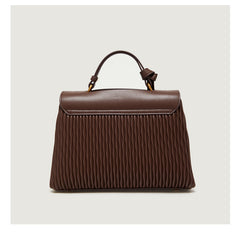 ASKSA Large-Capacity Women's Bag: Casual Soft Leather Ruched Versatile Crossbody Bag