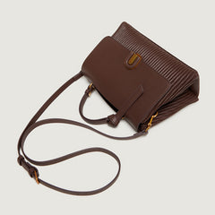 ASKSA Large-Capacity Women's Bag: Casual Soft Leather Ruched Versatile Crossbody Bag