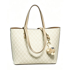 Luxury-Style Printed Leather Tote Bag – Versatile Women's Shoulder Bag for Office Shopping and Travel