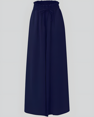 ASKSA women's wide-leg pants summer high waist pleated pants elegant solid color light pants skirt summer pants