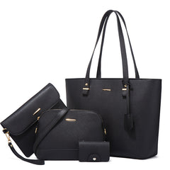 ASKSA Damen 4-teiliges Taschen-Set: Stylische Crossbody-Tasche mit großem Fassungsvermögen & passende Innentaschen