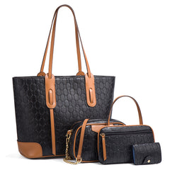 Fashionable Large Tote Bag Set – Trendy Shoulder & Crossbody Style – High-Capacity 4-Piece Matching Set