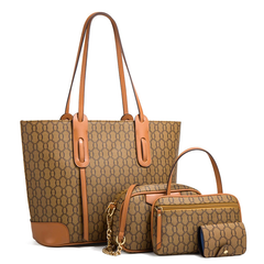 Fashionable Large Tote Bag Set – Trendy Shoulder & Crossbody Style – High-Capacity 4-Piece Matching Set